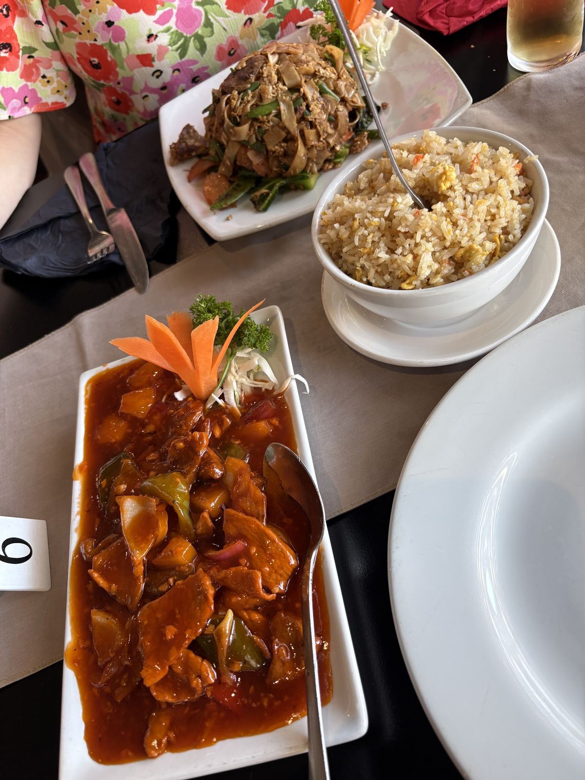 A Thai curry and stir fry at Kamthai, Whitby